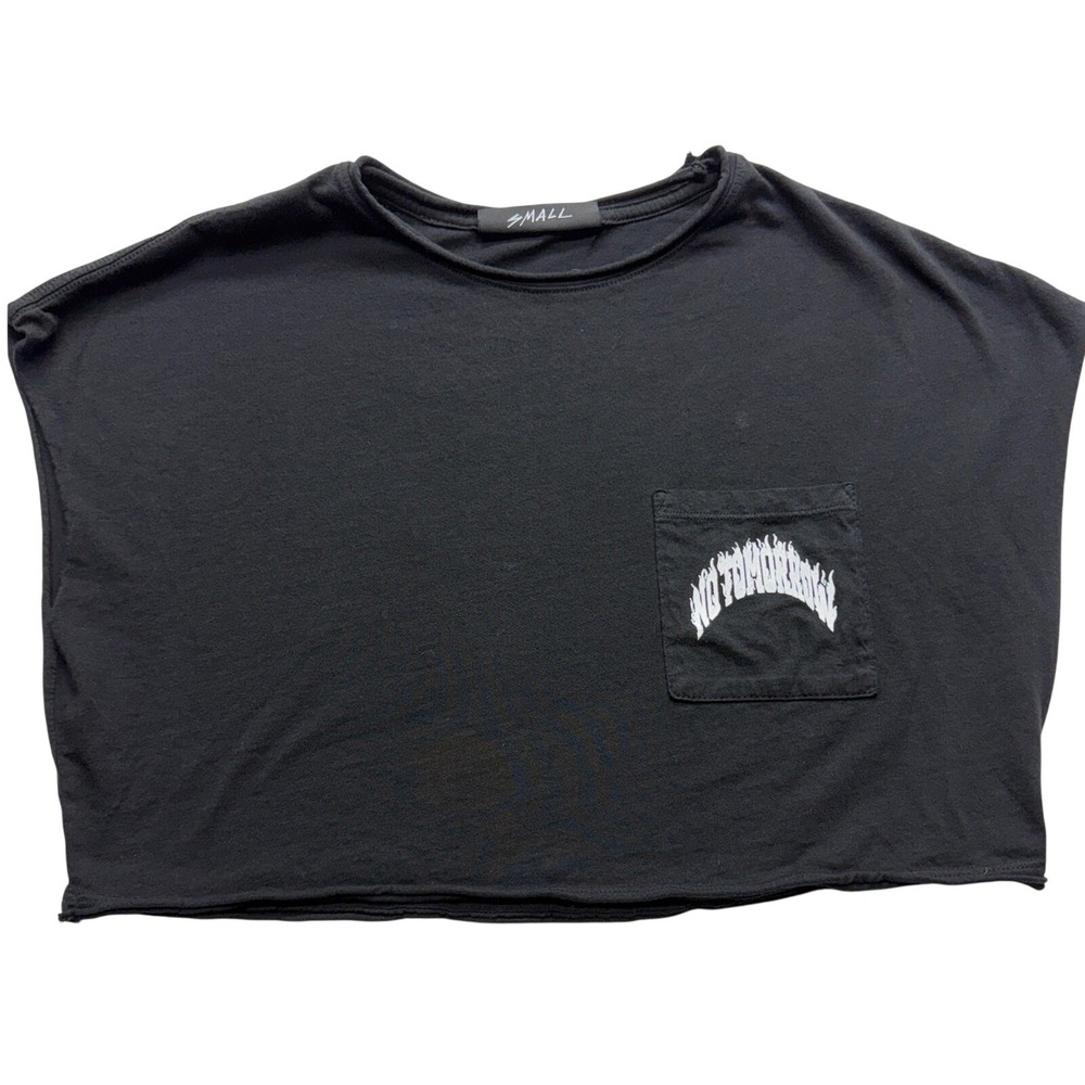 Civil Regime No Tomorrow Cropped Graphic Pocket Tee Women S Black